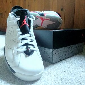 Nike Jordans 6 retro low white infrared
